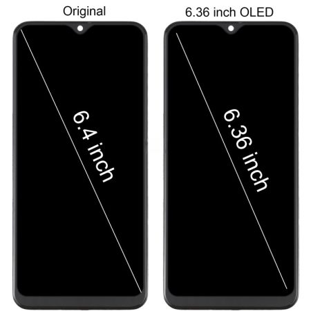 Samsung Galaxy A30S SM-A307 6.36 inch OLED LCD Screen Digitizer Assembly with Frame (Black)