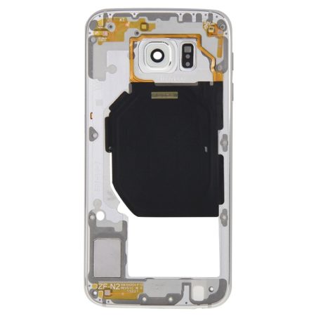 Samsung Galaxy S6 G920F Back Plate Housing Camera Lens Panel with Side Keys & Speaker Buzzer (White)