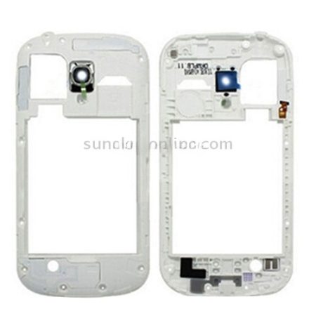 Replacement Middle Frame Bezel & Back Panel Housing Assembly for Samsung Galaxy S3 Mini i8190 (White)