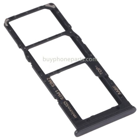 SIM Card Tray + Micro SD Card Tray for Samsung Galaxy A12 (SM-A125) - Black