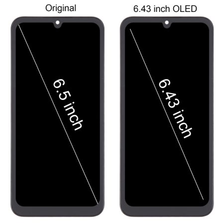 Samsung Galaxy A25 SM-A256B 6.43 inch OLED LCD Screen Digitizer Assembly with Frame (Black)