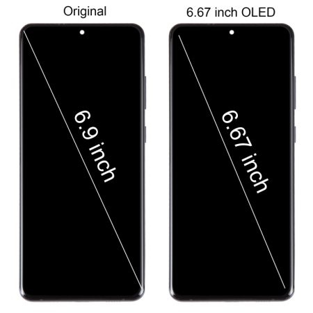 Samsung Galaxy S20 Ultra 4G/5G SM-G988 6.67 inch OLED LCD Screen Digitizer Full Assembly with Frame (Silver)