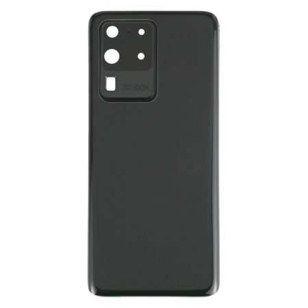 Samsung Galaxy S20 Ultra Replacement Battery Back Cover with Camera Lens Cover (Black)