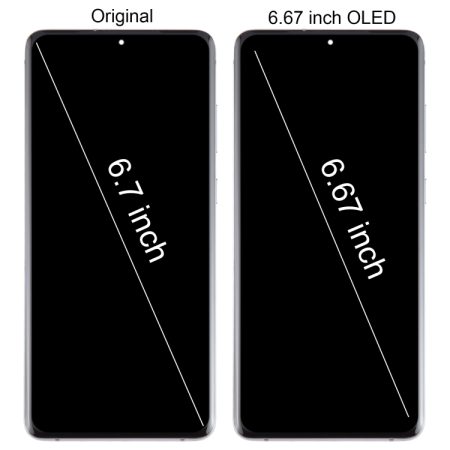Samsung Galaxy S20+ 4G/5G SM-G985/G986 6.67 inch OLED LCD Screen Digitizer Full Assembly with Frame (Black)