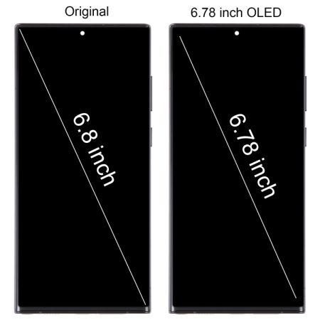 Samsung Galaxy S22 Ultra 5G SM-S908B 6.78 inch EU Version OLED LCD Screen Digitizer Full Assembly with Frame (Black)