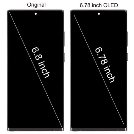 Samsung Galaxy S22 Ultra 5G SM-S908U US Edition 6.78 inch OLED LCD Screen Digitizer Full Assembly with Frame (Black)