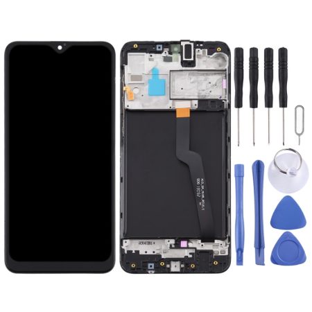 Samsung Galaxy A10 SM-A105F (Single SIM Version) OEM LCD Screen Digitizer Assembly with Frame (Black)