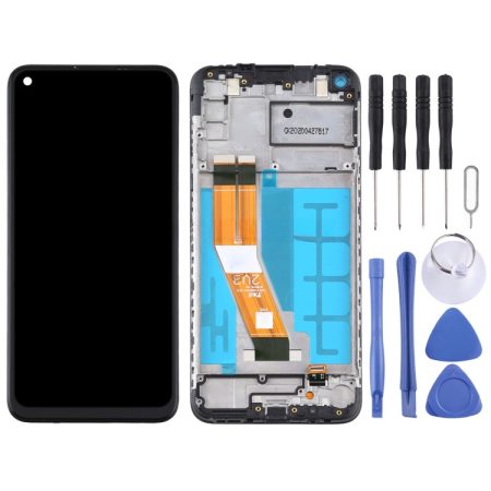 Samsung Galaxy A11 SM-A115 OEM LCD Screen Digitizer Full Assembly with Frame (Black)