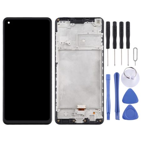 OEM LCD Screen and Digitizer Assembly with Frame for Samsung Galaxy A21s (SM-A217) - Black