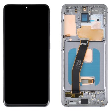 OLED Screen Replacement for Samsung Galaxy S20 (SM-G980) Digitizer Assembly with Frame (Grey)