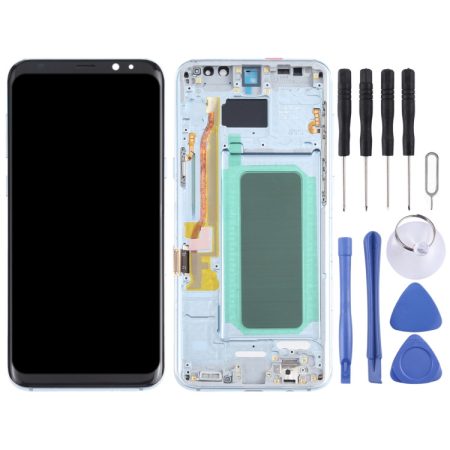 Samsung Galaxy S8+ SM-G955 Replacement OLED LCD Screen and Digitizer Full Assembly with Frame (Blue)
