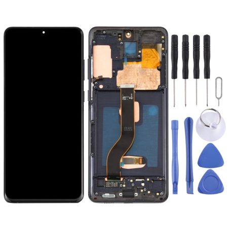 Original Dynamic AMOLED LCD Screen Digitizer Full Assembly with Frame for Samsung Galaxy S20+ 4G (Black)