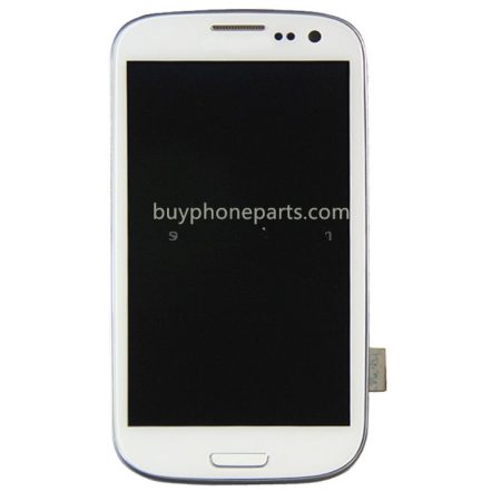 Original LCD Display Touch Screen Digitizer Assembly with Frame for Samsung Galaxy S3 LTE i9305 (White)