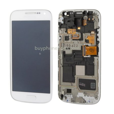 Original Samsung Galaxy S4 Mini (i9195/i9192/i9190) LCD Display Touch Panel Digitizer with Frame (White)