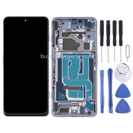 Original LCD Screen Digitizer Assembly with Frame for Xiaomi Black Shark 4 / 4 Pro (PRS-H0/PRS-A0, Silver)