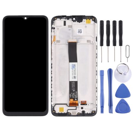 Original LCD Screen Digitizer Assembly with Frame for Xiaomi Redmi 9A / 9C / 9C NFC / 9AT / 9i / 9 Activ / Poco C31 / Redmi 10A (Black)