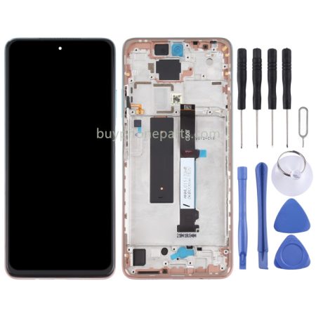 Original LCD Screen & Digitizer Assembly with Frame for Xiaomi Redmi Note 9 Pro 5G / Mi 10T Lite 5G (M2007J17C, M2007J17G) - Rose Gold Beach