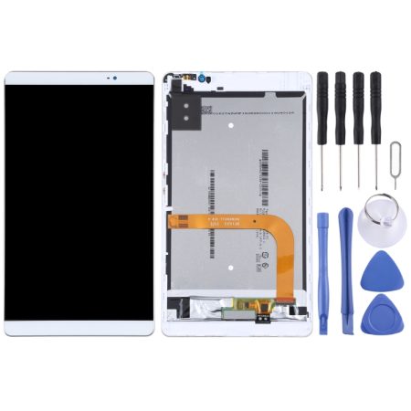 Original MediaPad M2 8.0 (M2-801L) LCD Screen + Digitizer Full Assembly with Frame (White)