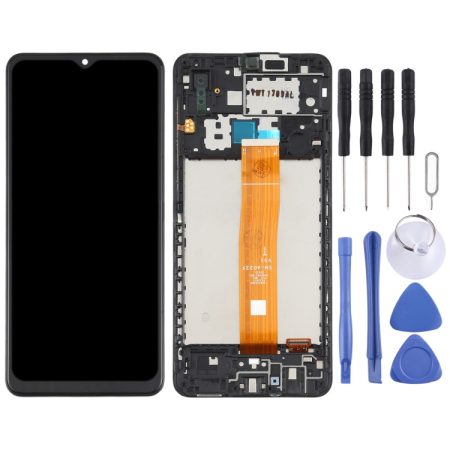 Original Samsung Galaxy A02 SM-A022 LCD Screen Digitizer Full Assembly with Frame