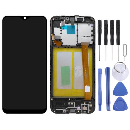 Original LCD Screen and Digitizer Assembly with Frame for Samsung Galaxy A20e (SM-A202)