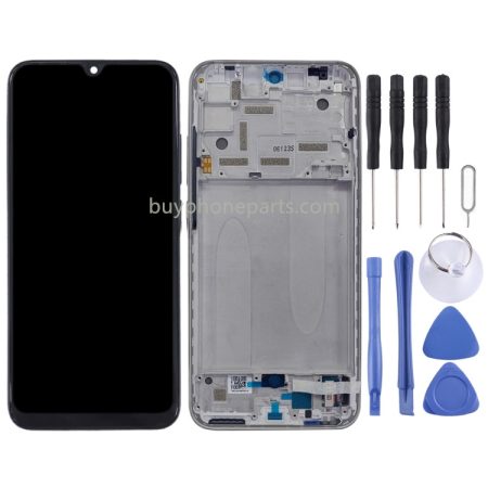 Original Xiaomi Mi CC9e / Mi A3 LCD Screen Digitizer Full Assembly with Frame (Silver)