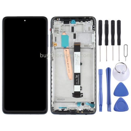 Original LCD Screen Digitizer Assembly with Frame for Xiaomi Poco X3 / Poco X3 NFC (Black)