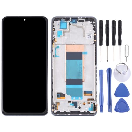 Original Xiaomi Redmi K40S LCD Screen and Digitizer Full Assembly with Frame (Blue)