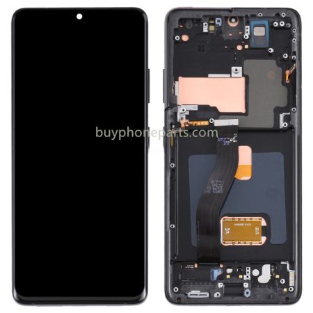 Original Super AMOLED LCD Screen & Digitizer Assembly with Frame for Samsung Galaxy S21 Ultra 5G (SM-G998B) - Black