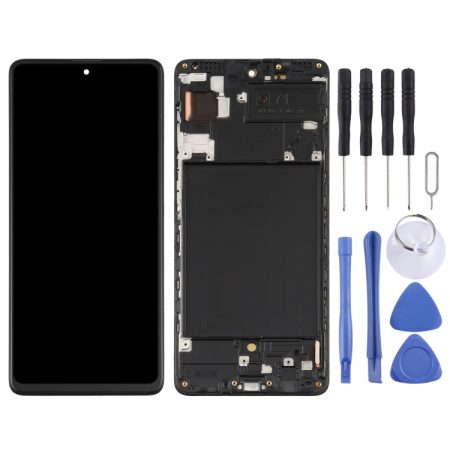 Samsung Galaxy A71 Original Super AMOLED LCD Screen Digitizer Assembly with Frame - Black