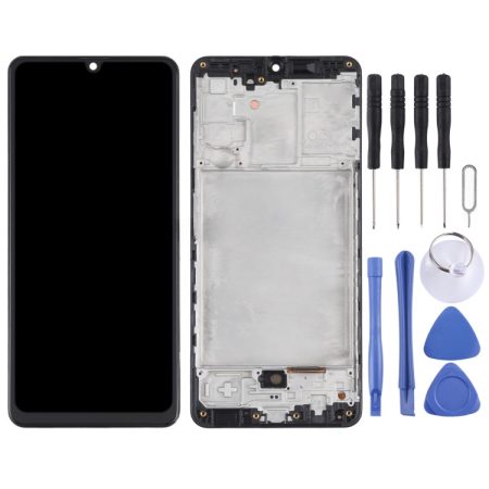 Original Samsung Galaxy A31 SM-A315 Super AMOLED LCD Screen Digitizer Assembly with Frame (Black)