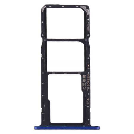 Huawei Y5 (2019) Triple Slot SIM + SIM + MicroSD Card Tray Holder (Blue)