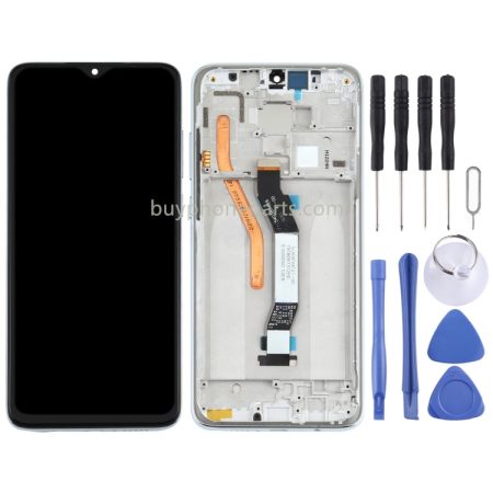 Xiaomi Redmi Note 8 Pro Single SIM TFT LCD Screen & Digitizer Full Assembly with Frame (Silver)